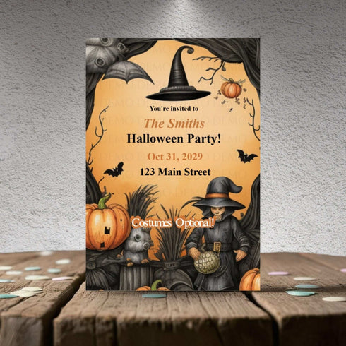 Witchin' Good Time Halloween Invitation
